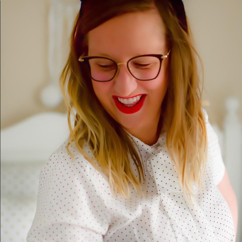 Polka dot button up - Picture 3 of 4